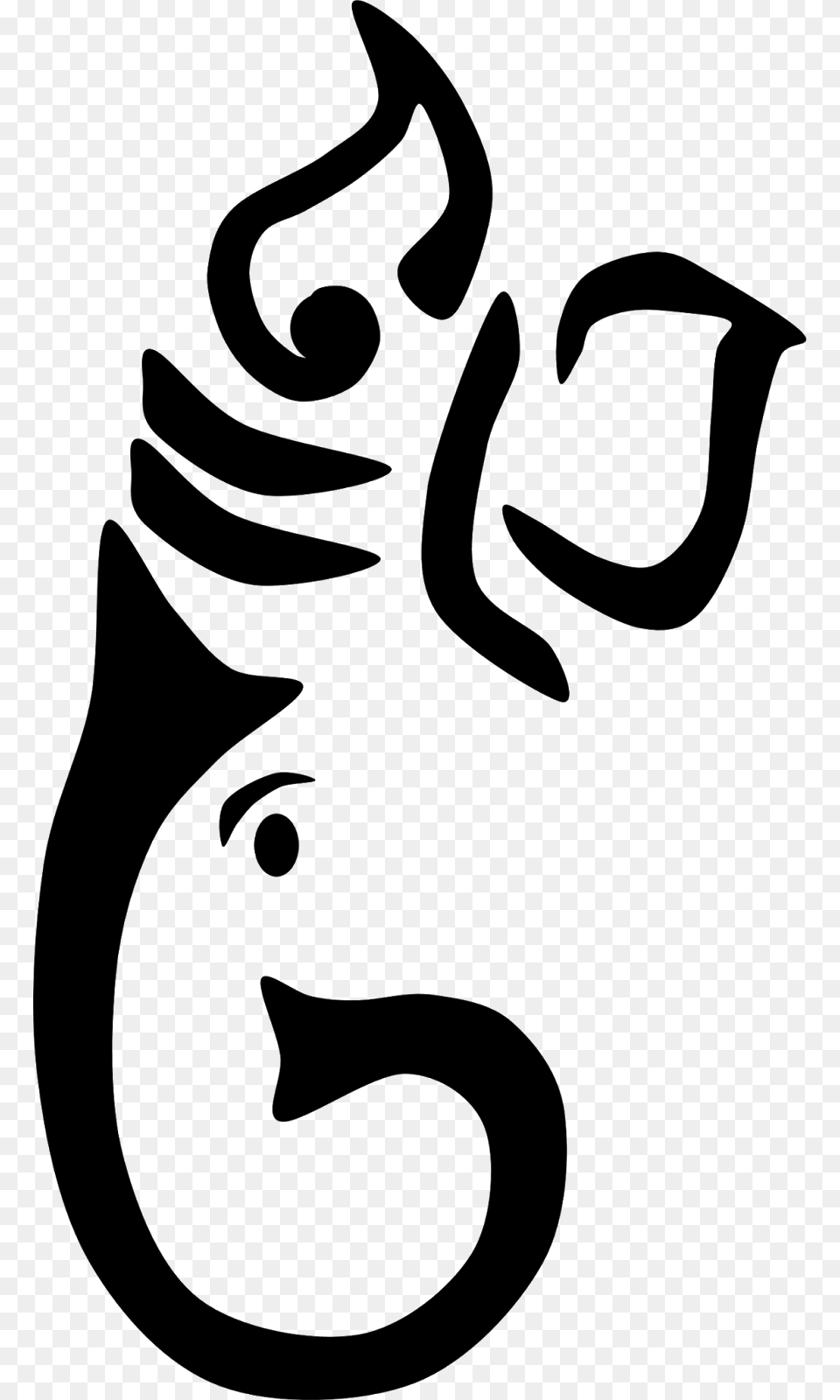 Clipart Of Expand Ganapathi God And Ganesh Logo Ganesha, Gray Png