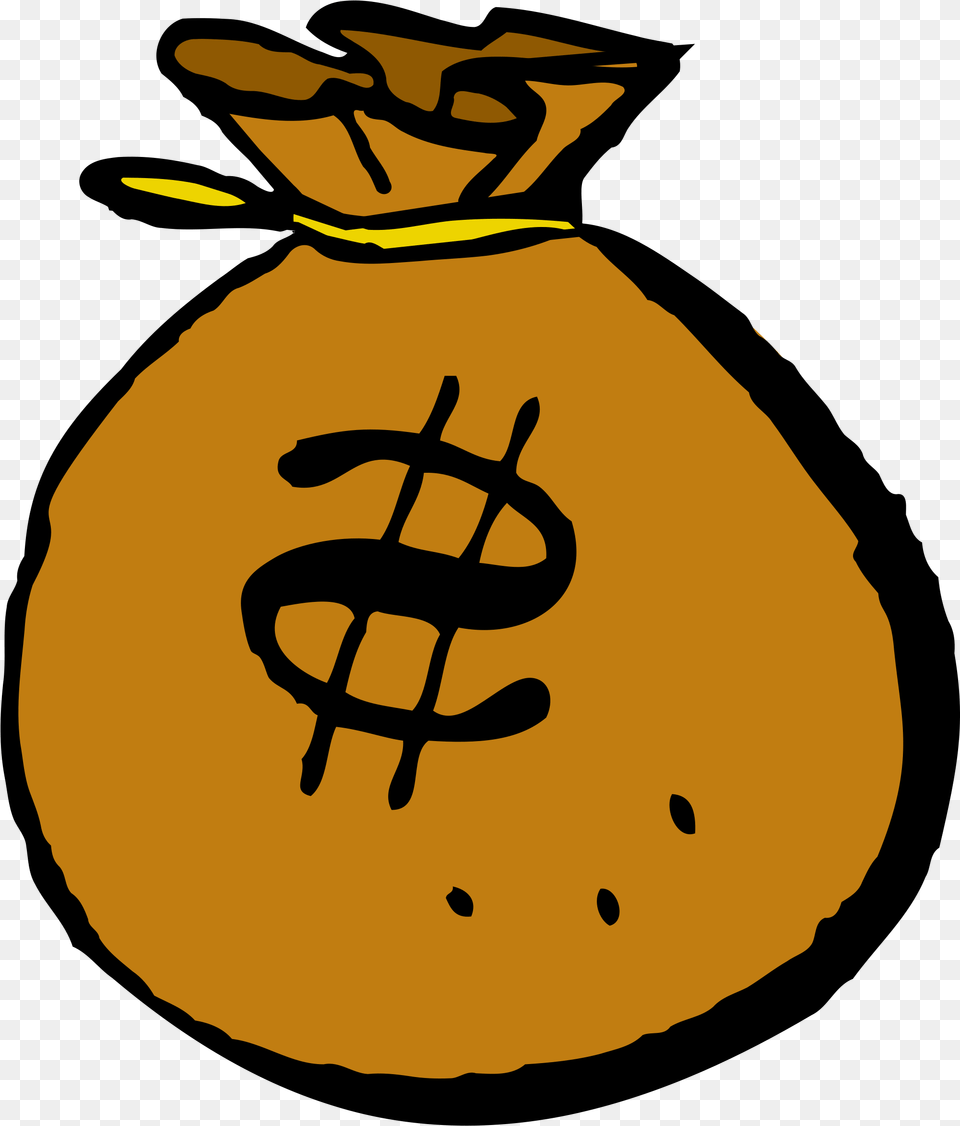 Clipart Of Funding Expenses And Pursuant Money Bag, Person Png