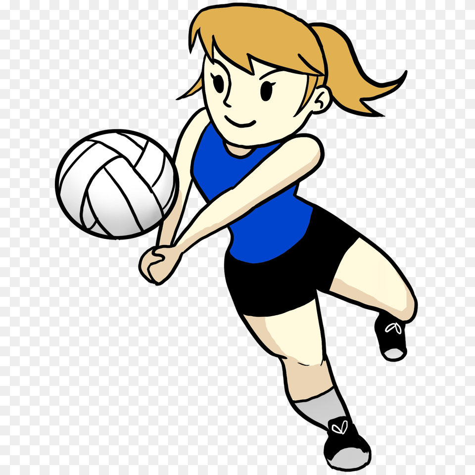 Clipart Of Girl Playing Volleyball Panda Images, Baby, Person, Face, Head Png Image