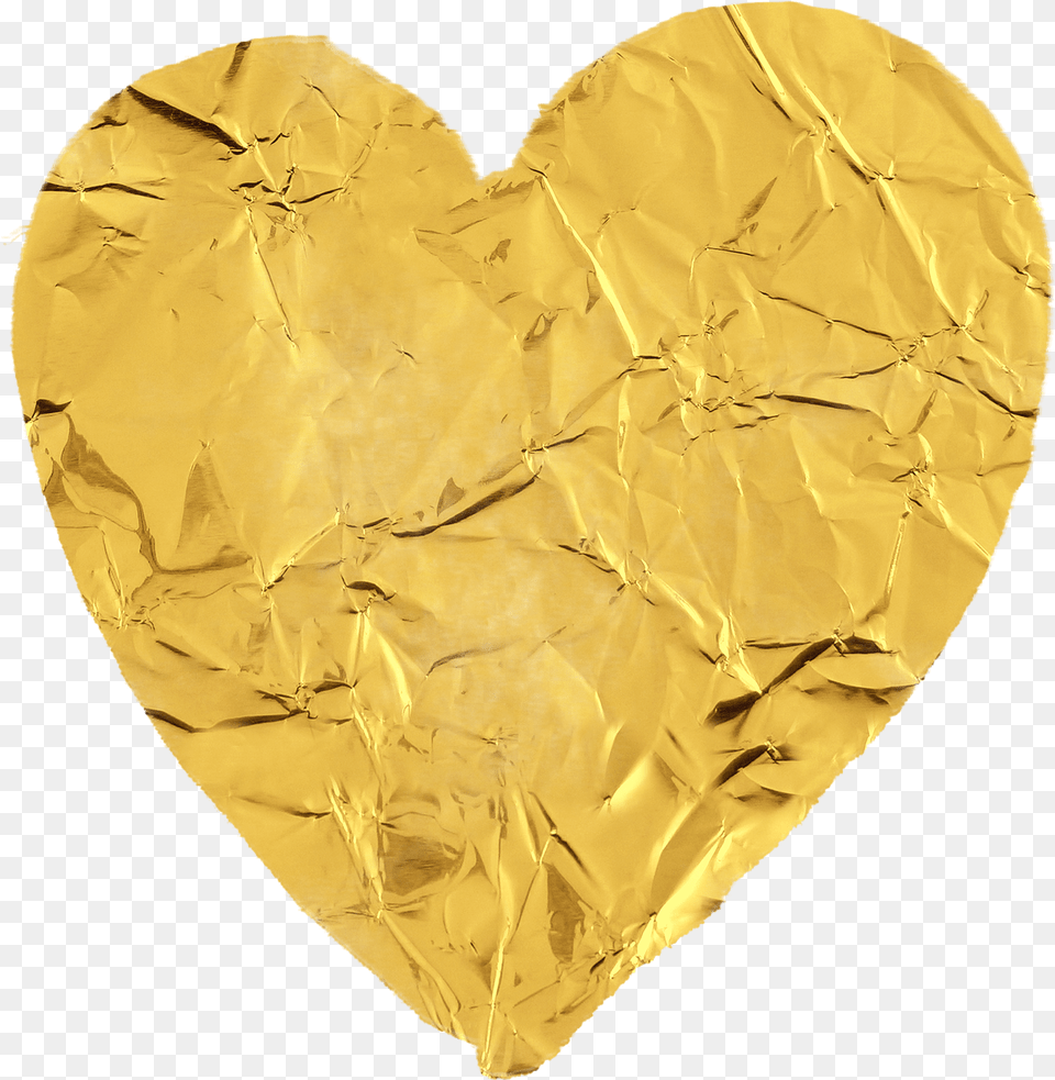 Clipart Of Gold Heart Icon Image Solid, Aluminium, Foil Free Png Download