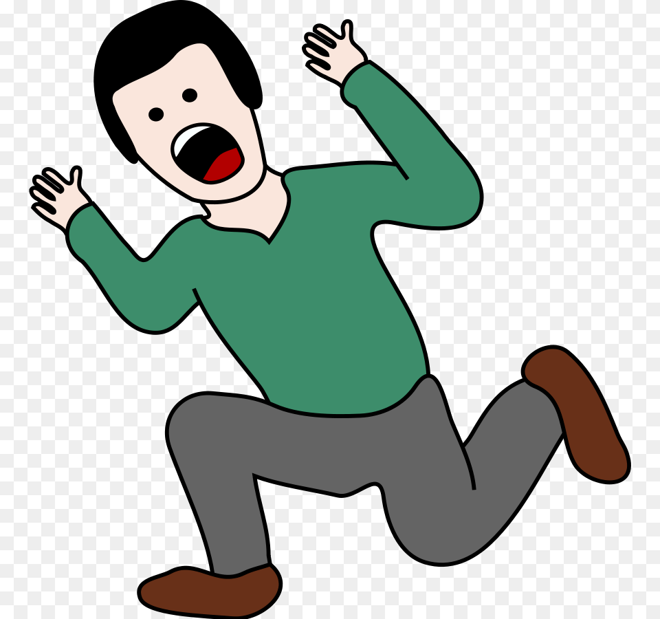 Clipart Of Guy Fault And Men People Transparent People Scared, Baby, Clothing, Pants, Person Png Image