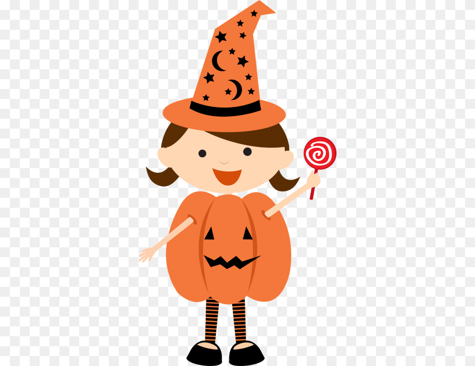 Clipart Of Halloween Costumes, Clothing, Food, Hat, Sweets Png Image