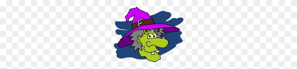 Clipart Of Halloween Witches, Purple, Animal, Fish, Sea Life Free Png Download