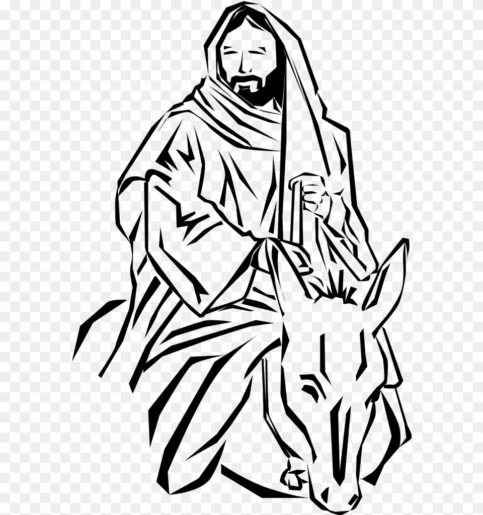 Clipart Of Jesus, Gray Png Image