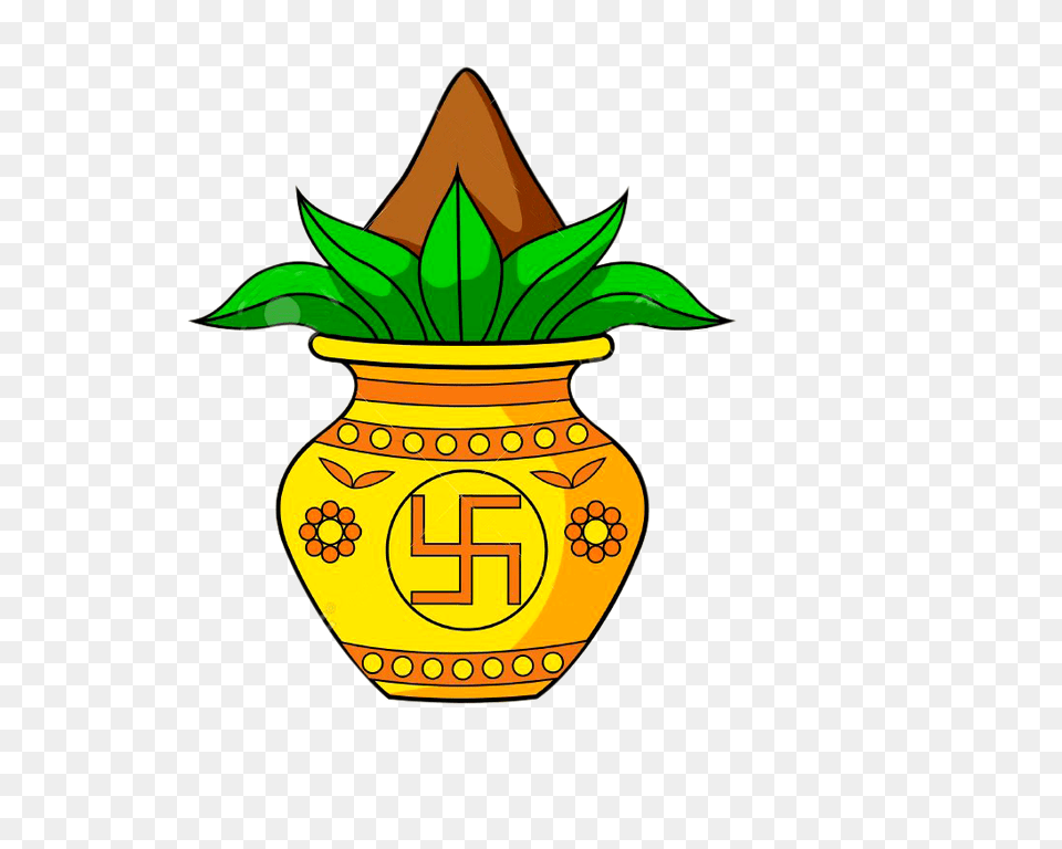 Clipart Of Kalash Winging, Jar, Plant, Potted Plant, Pottery Png Image