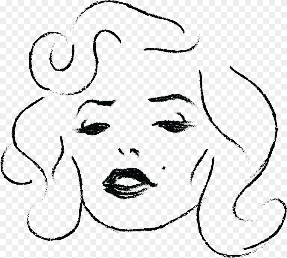 Clipart Of Marilyn Monroe, Silhouette, Person, Face, Head Png Image