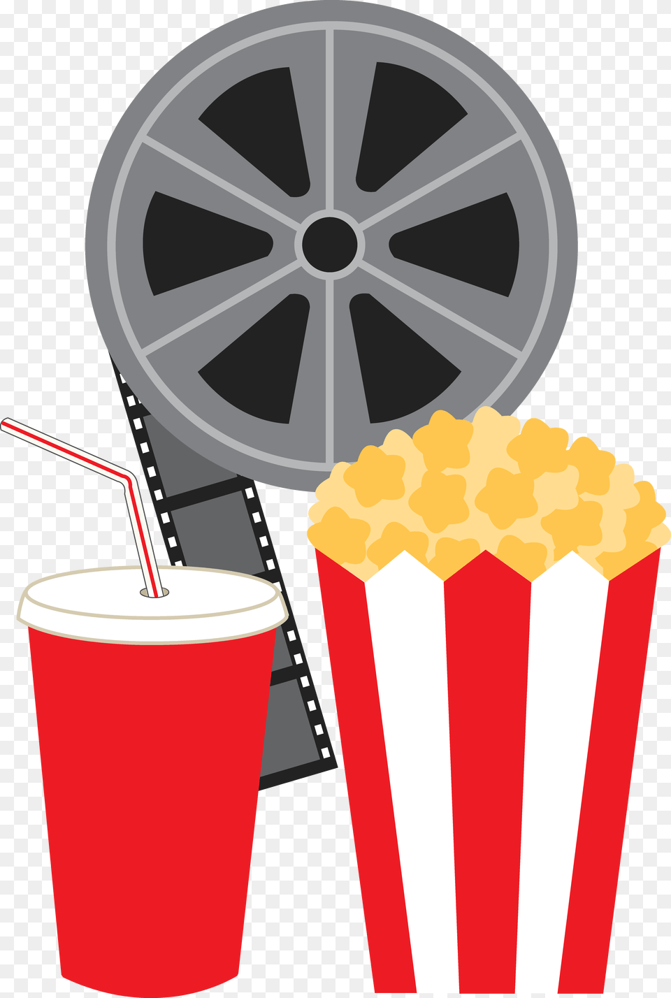 Clipart Of Movie Films And Cinema Film Reel Clipart, Alloy Wheel, Vehicle, Transportation, Tire Png
