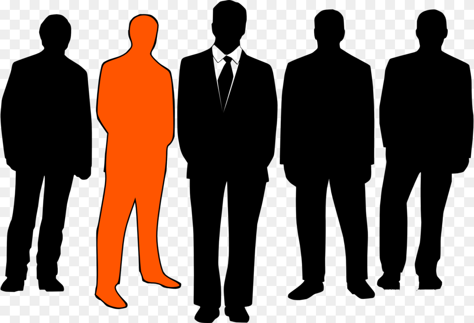 Clipart Of People Collaboration And Transparent Background Man In Black Suit Cartoon, Person, Standing, Adult, Male Free Png