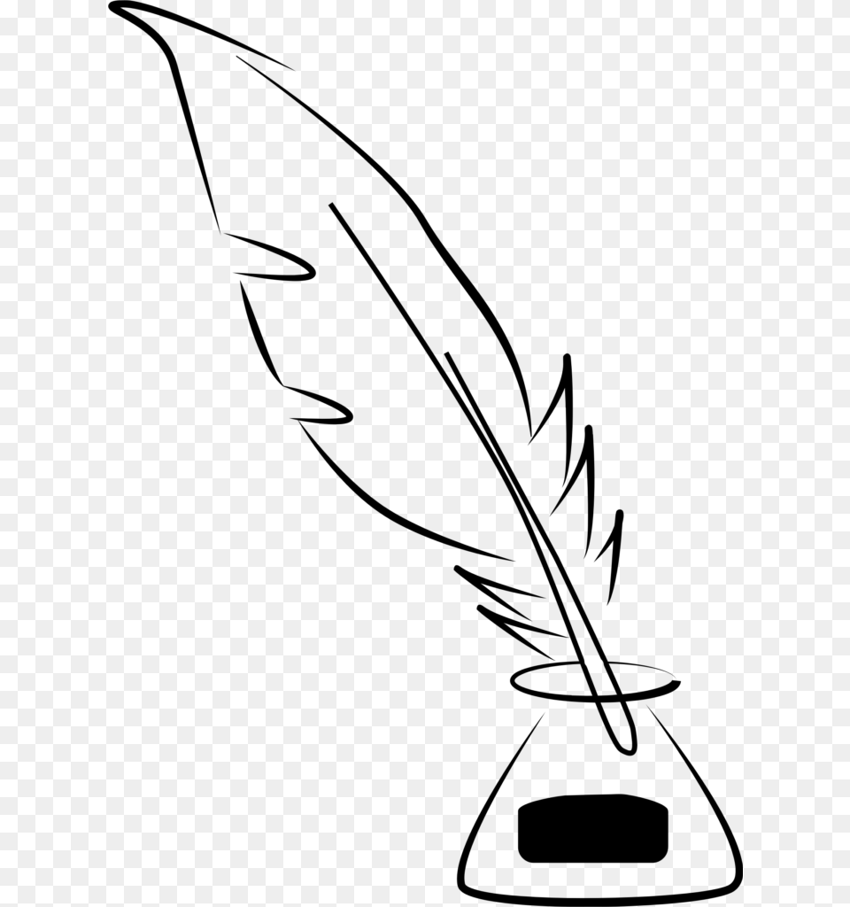 Clipart Of Quill, Gray Png Image