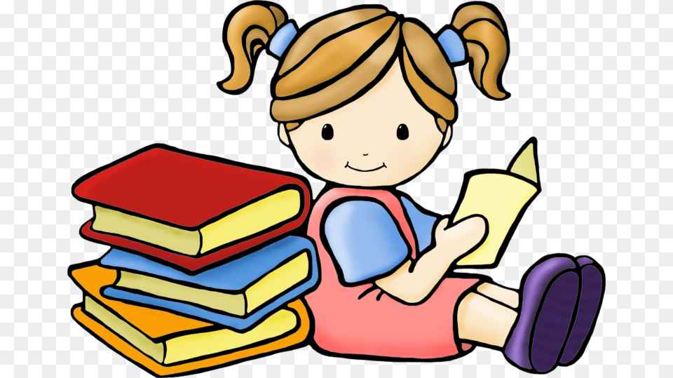 Clipart Of Students Reading Clipart, Person, Book, Publication, Baby Free Transparent Png
