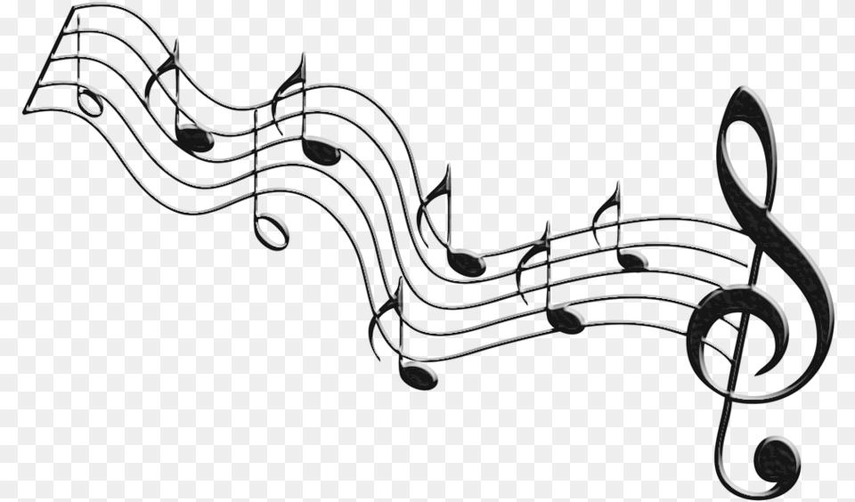 Clipart Of Tones Music And Notes Clipart Of Listening Line Art Png