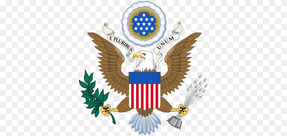 Clipart Of Us Symbol Of Eagel United States Coat Of Arms, Animal, Bird, Eagle, Emblem Png Image