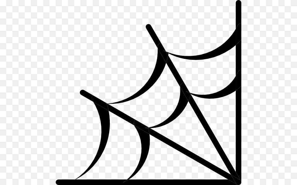 Clipart Of Web Spider And And Spider On, Stencil, Bow, Weapon, Triangle Free Transparent Png