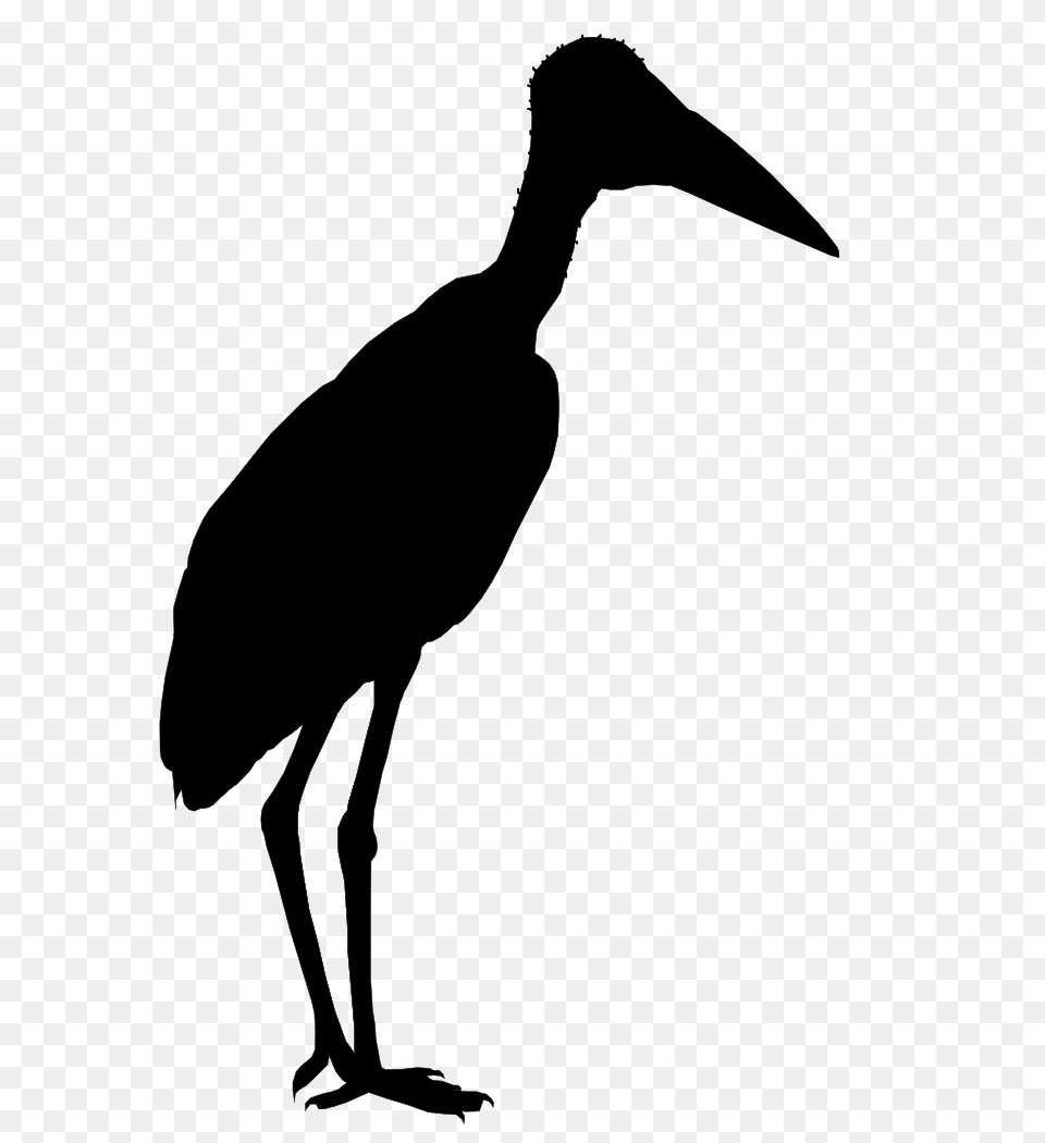 Clipart Of White Stork In Flight Delivering A Newborn, Animal, Bird, Silhouette, Waterfowl Free Png Download