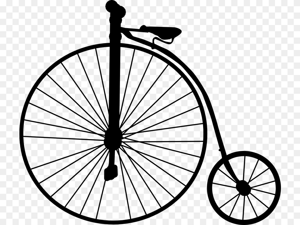 Clipart Old Bike, Gray Free Png