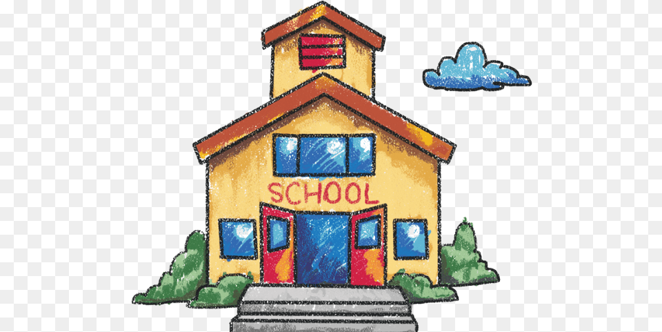 Clipart Old School House Animated Old School House, Architecture, Building, Countryside, Hut Png Image