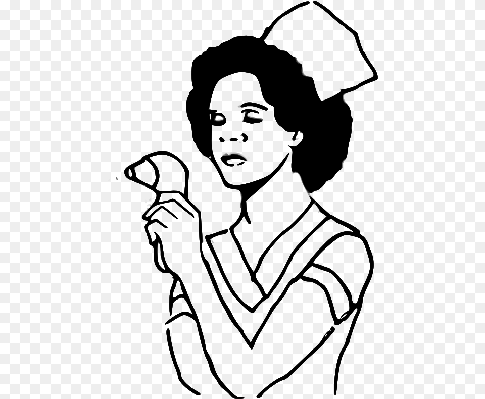 Clipart On Nurse Outline Outline Of Nurse, Art, Adult, Photography, Person Free Transparent Png