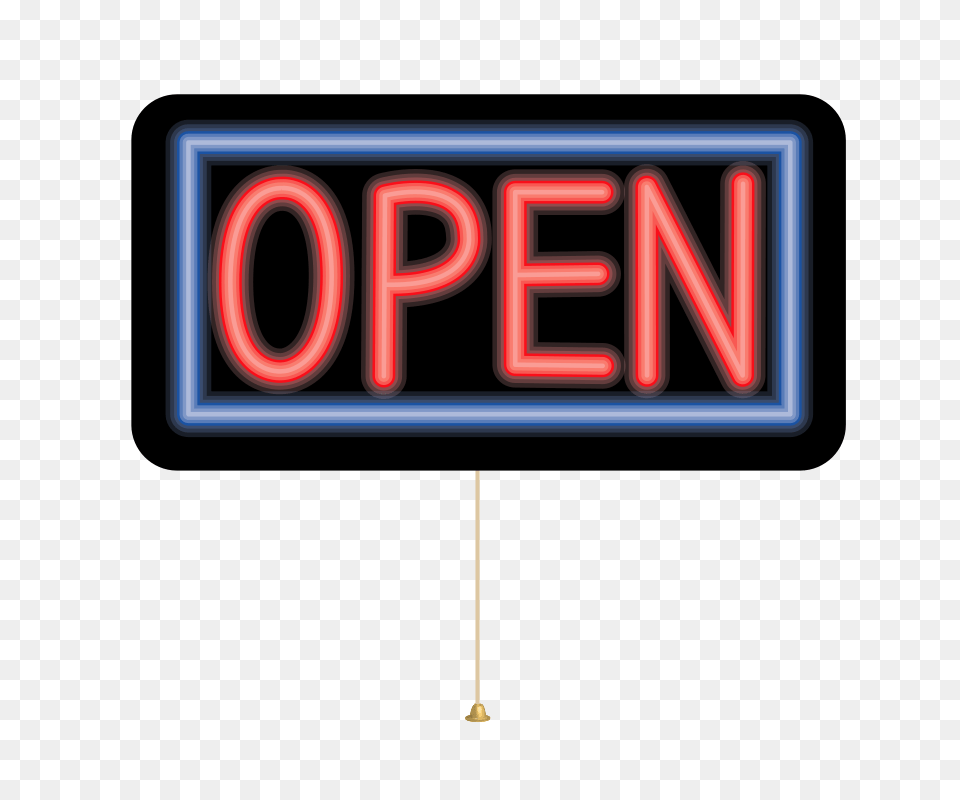 Clipart Open Neon Sign, Light, Architecture, Building, Hotel Free Png