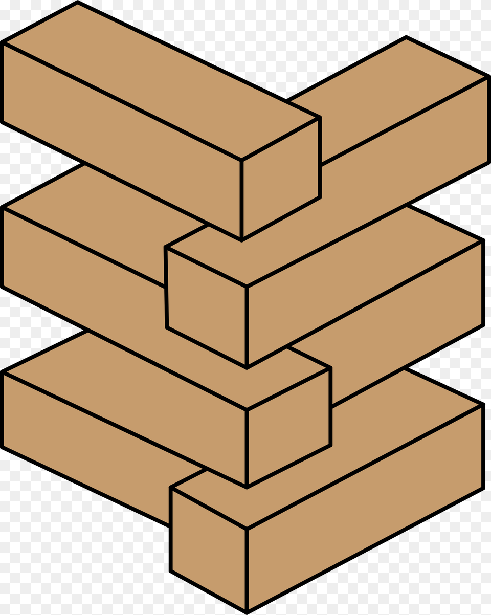 Clipart Optical Illusion Stacked Big Clip Art, Lumber, Wood, Plywood, Mailbox Free Transparent Png