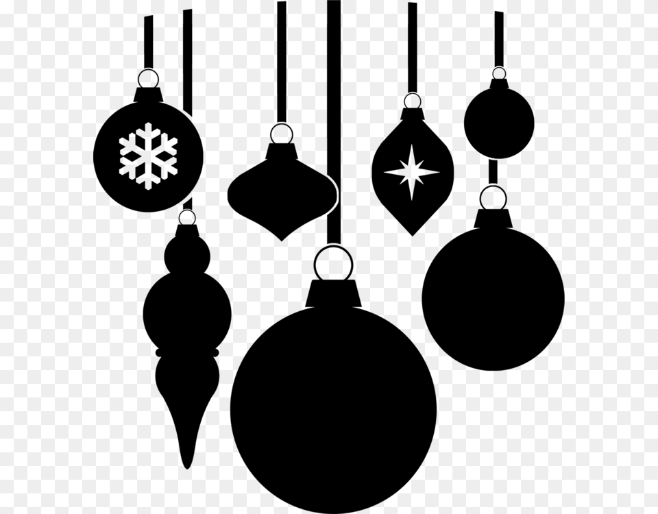 Clipart Ornaments Black And White, Gray Free Transparent Png