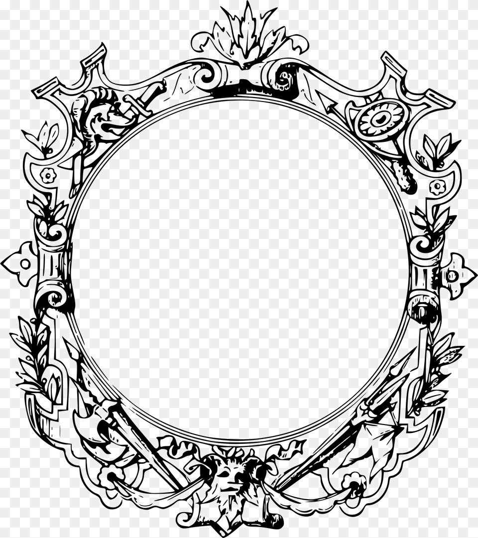 Clipart Ornate Frames Antique Frame, Oval Free Transparent Png