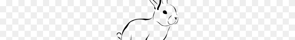 Clipart Outline Clker Rabbit White Pictures, Gray Free Png Download