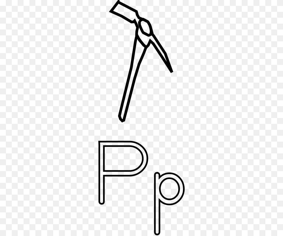 Clipart P Is For Pick Mazeo, Gray Png