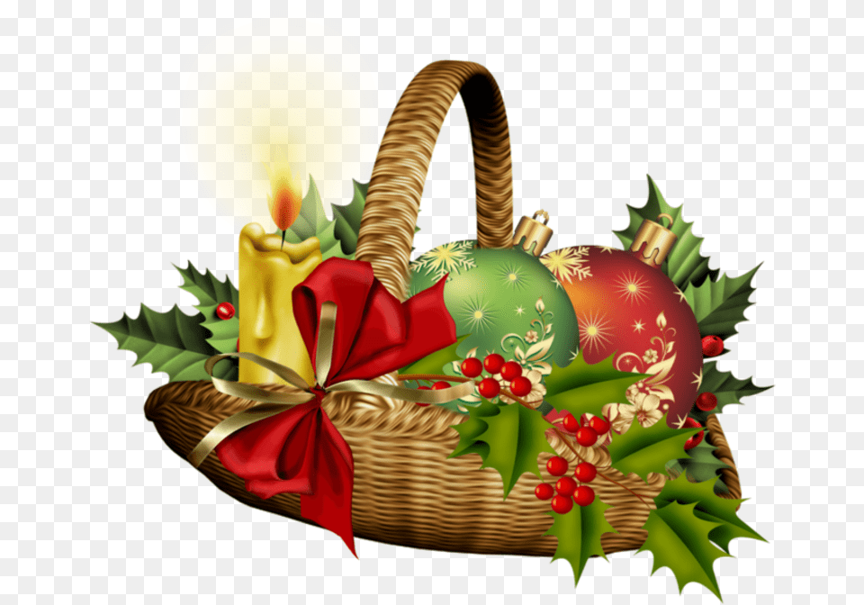 Clipart Panier Garni Christmas Gift Basket In Graphic, Flower, Flower Arrangement, Plant Free Png