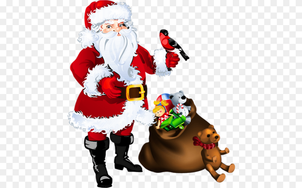 Clipart Papa Noel Papa Nol Photo, Baby, Person, Animal, Bird Png Image