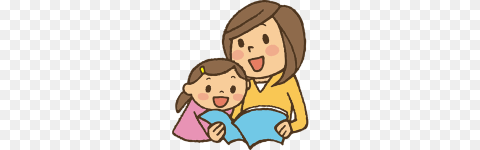 Clipart Parent Reading To Child, Book, Person, Publication, Face Free Transparent Png