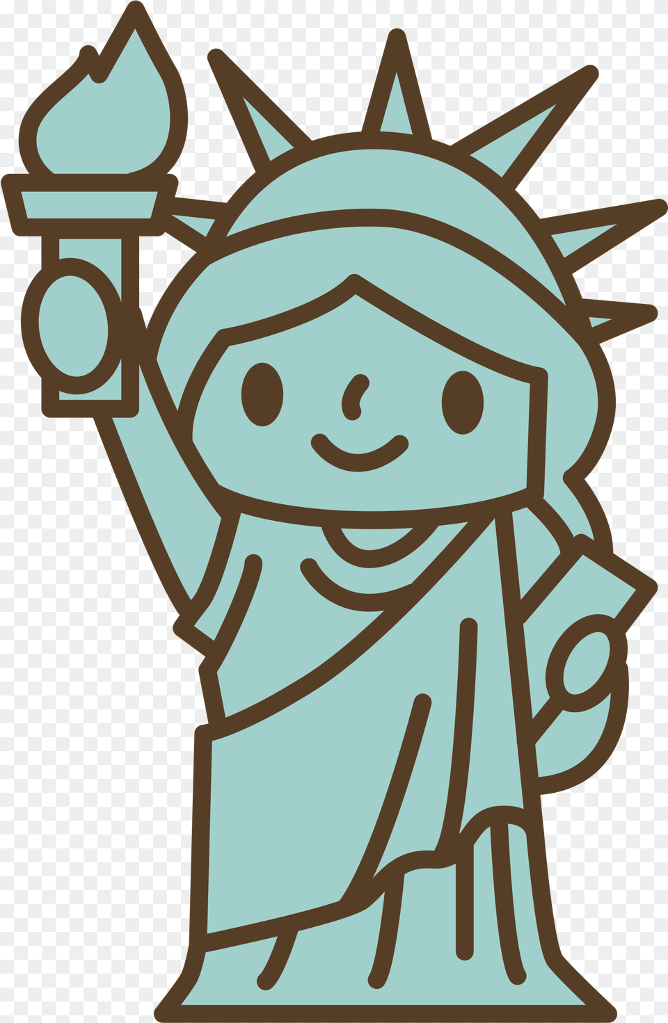 Clipart Park Statue Cartoon Statue Of Liberty Clipart, Art Free Png Download
