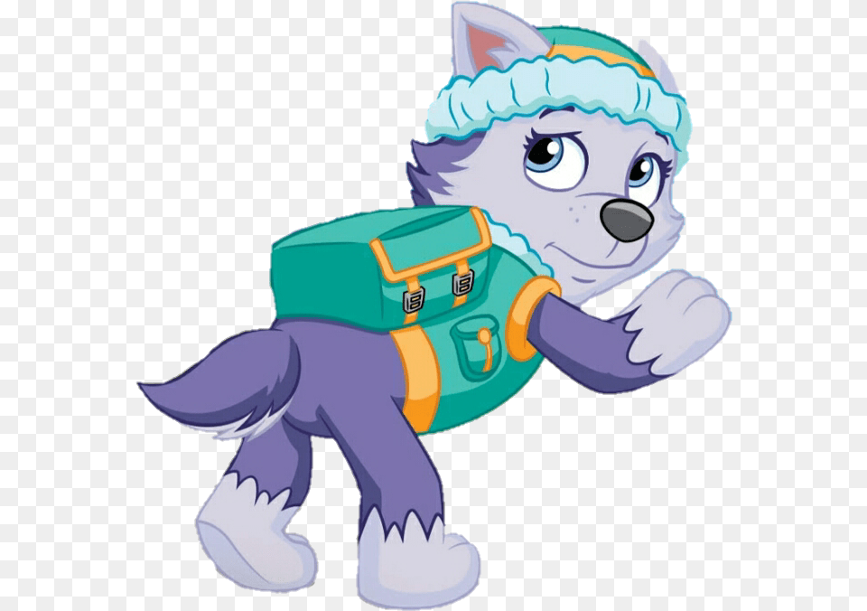 Clipart Paw Patrol Everest, Bag, Face, Head, Person Png Image