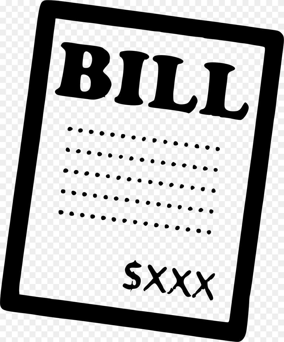 Clipart Pay Your Bill Icon Bill Clipart, Gray Png Image