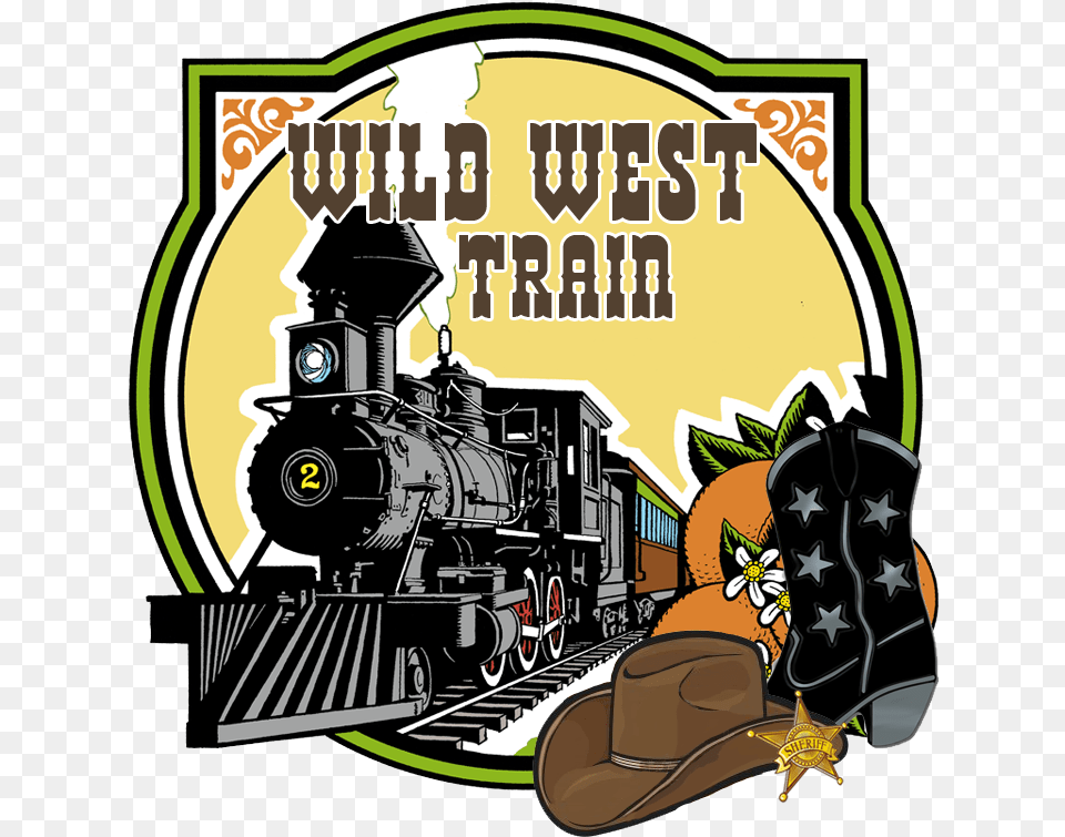Clipart Pencil And In Color Wild West Steam Engine Train, Railway, Transportation, Vehicle, Machine Free Png Download