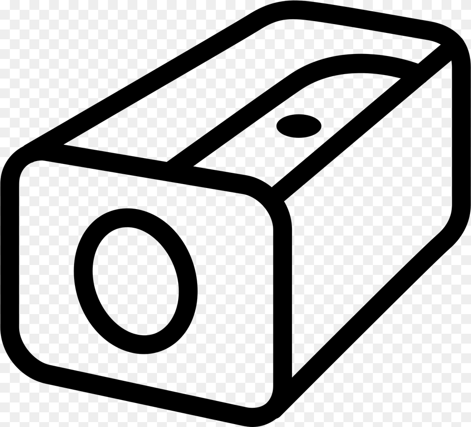 Clipart Pencil Sharpener, Gray Free Transparent Png