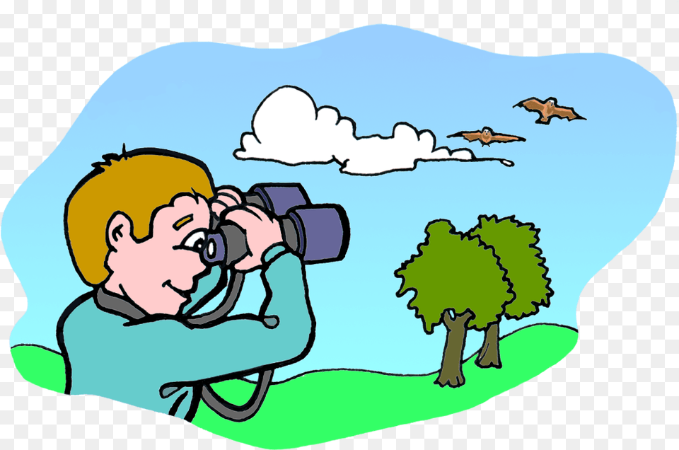 Clipart People Binoculars Looking At A Tree Clipart, Person, Photographer, Photography, Animal Free Png Download