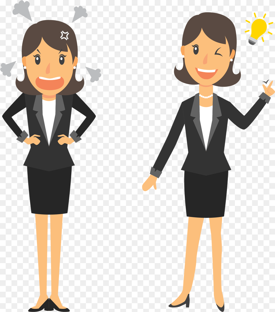 Clipart People Business Woman Business Woman Cartoon Business Woman Clipart, Adult, Suit, Person, Formal Wear Png Image