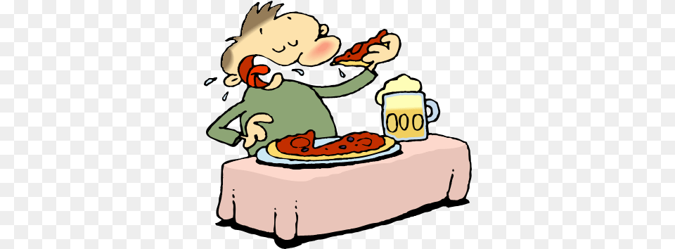 Clipart People Eating Eating Pizza Cartoon, Food, Lunch, Meal, Cutlery Png