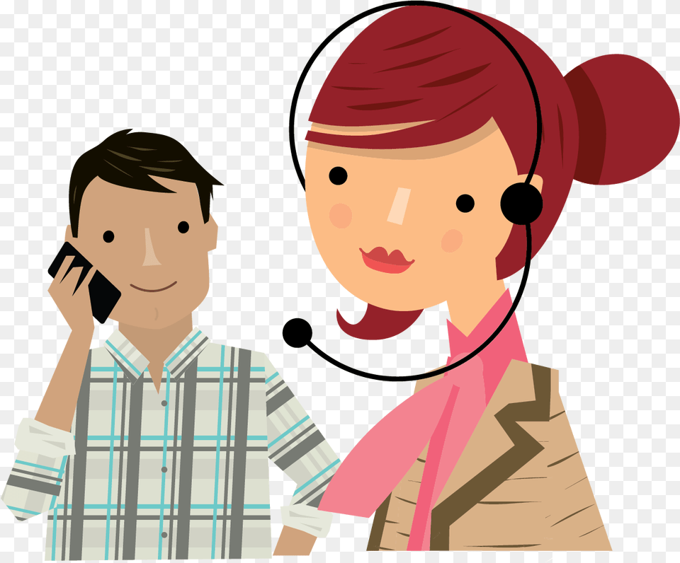 Clipart Phone Telephonic Conversation Receptionist On Caller Clipart, Person, Baby, Face, Head Free Png Download