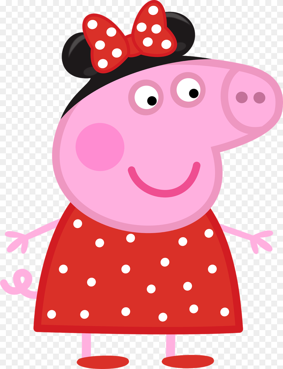 Clipart Pig Police Peppa Pig Polka Dot, Pattern, Winter, Snowman, Snow Free Png