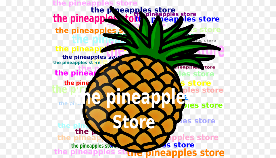 Clipart Pineapple, Food, Fruit, Plant, Produce Png