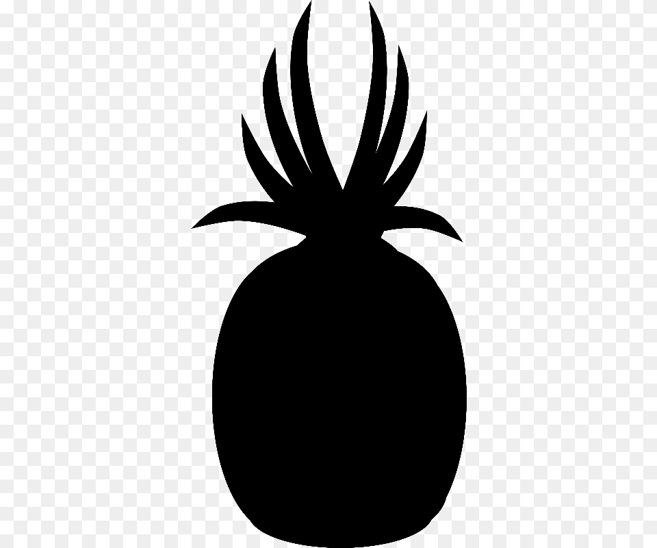 Clipart Pineapple Silhouette Fedorai, Gray Free Png