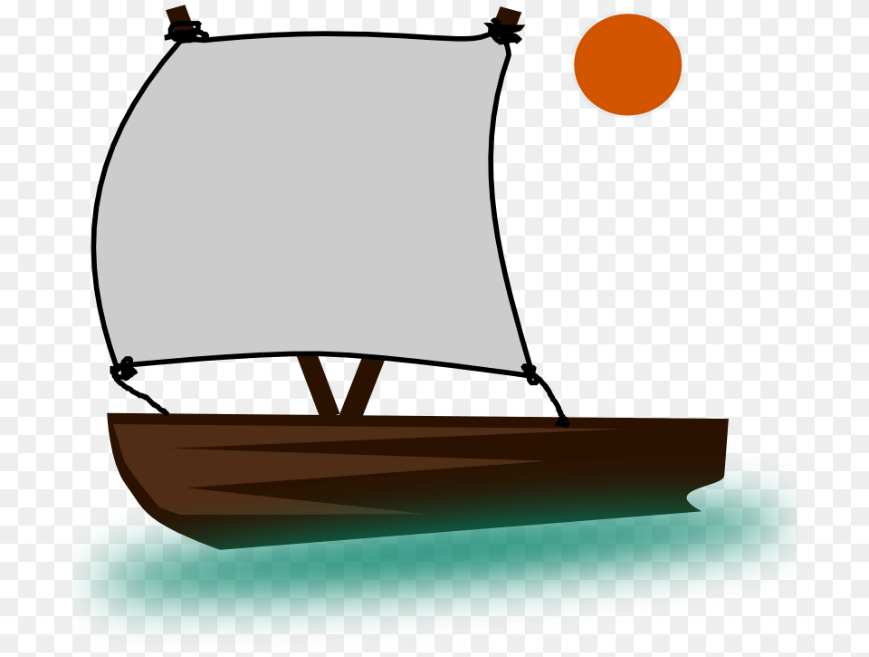 Clipart Pinisi Boat Cartoon Boat, Dinghy, Sailboat, Transportation, Vehicle Png