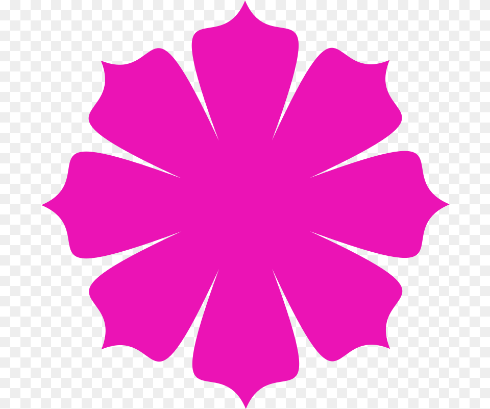 Clipart Pink Flower Shape Flowers Flower Shape, Petal, Plant, Purple, Daisy Free Png Download