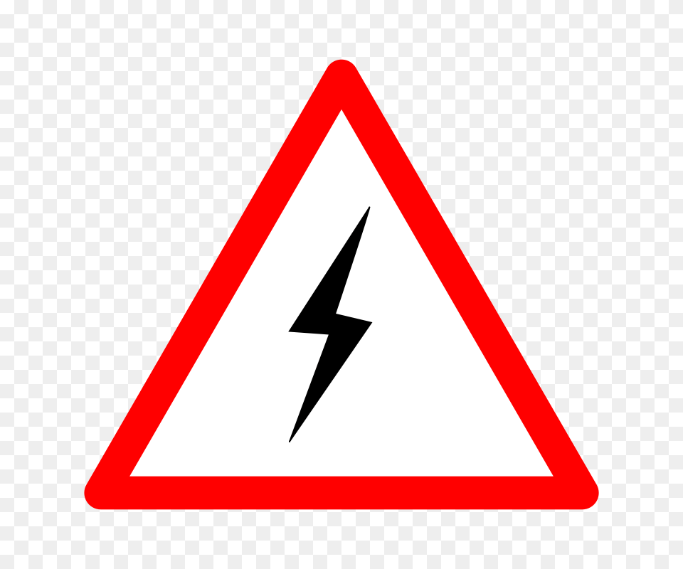 Clipart Power Danger Nicubunu, Sign, Symbol, Road Sign, Triangle Png Image