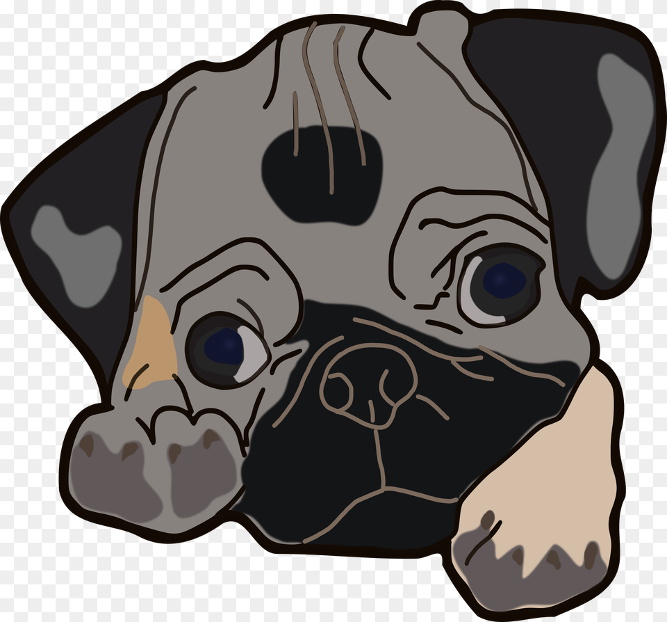 Clipart Puppy Pug Pug Clipart, Animal, Pet, Canine, Mammal Free Png Download