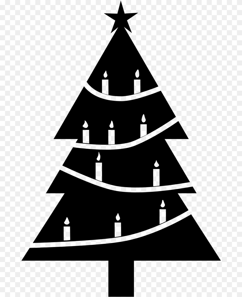 Clipart Purple Christmas Tree, Gray Free Png