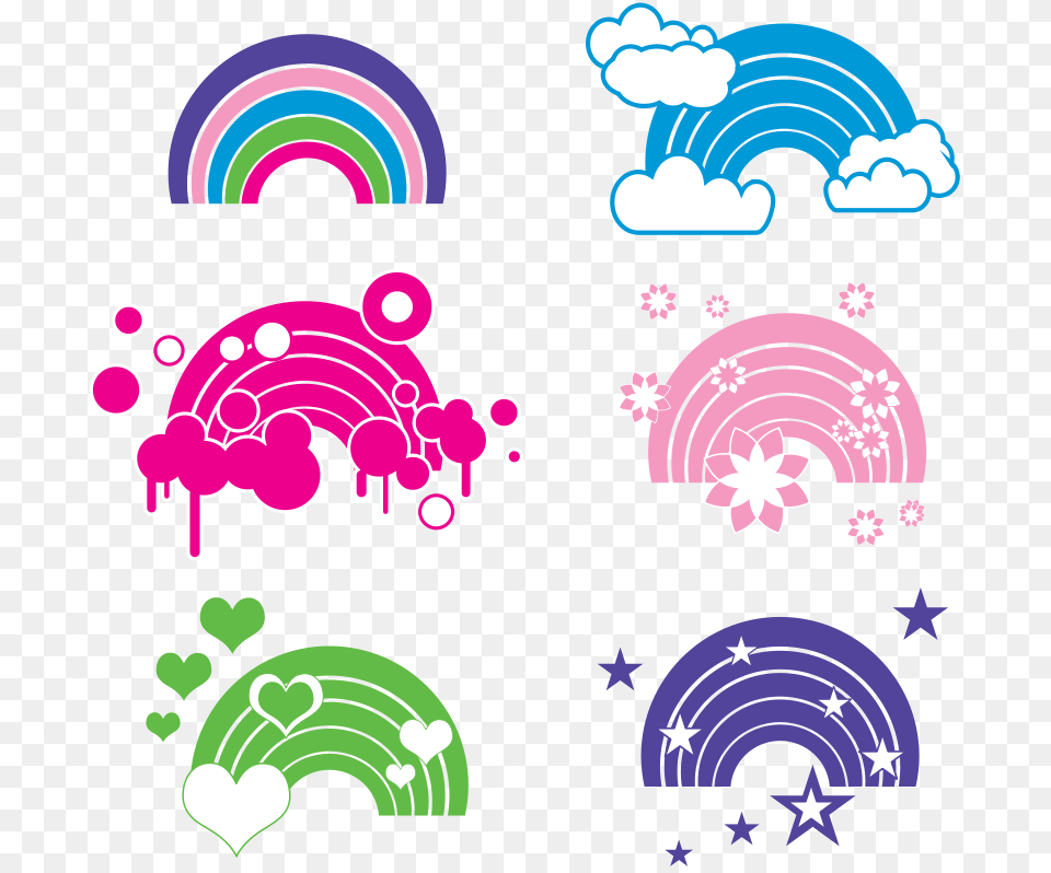 Clipart Rainbow Embellishments Enlivendesigns, Art, Graphics, Purple Png Image