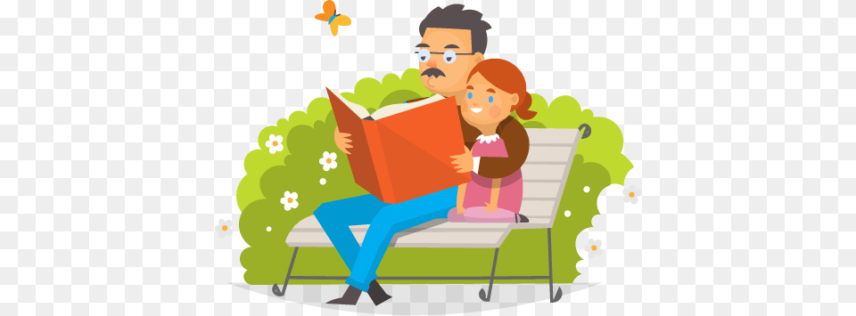 Clipart Reading At A Park, Person, Baby, Face, Head Png