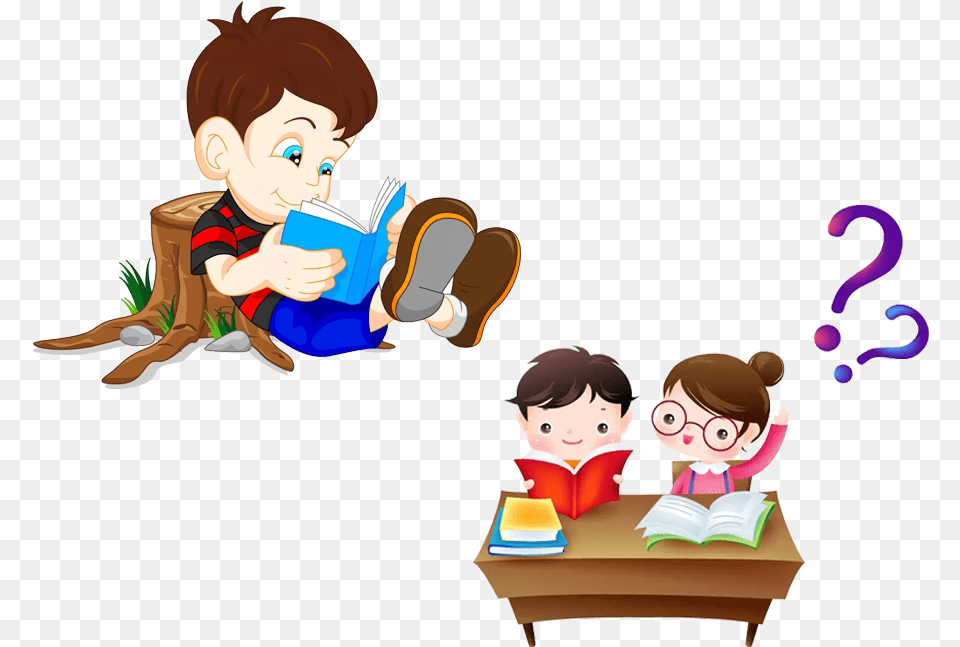Clipart Reading Read Book Boy Reading A Book Clipart, Person, Publication, Baby, Toy Png Image